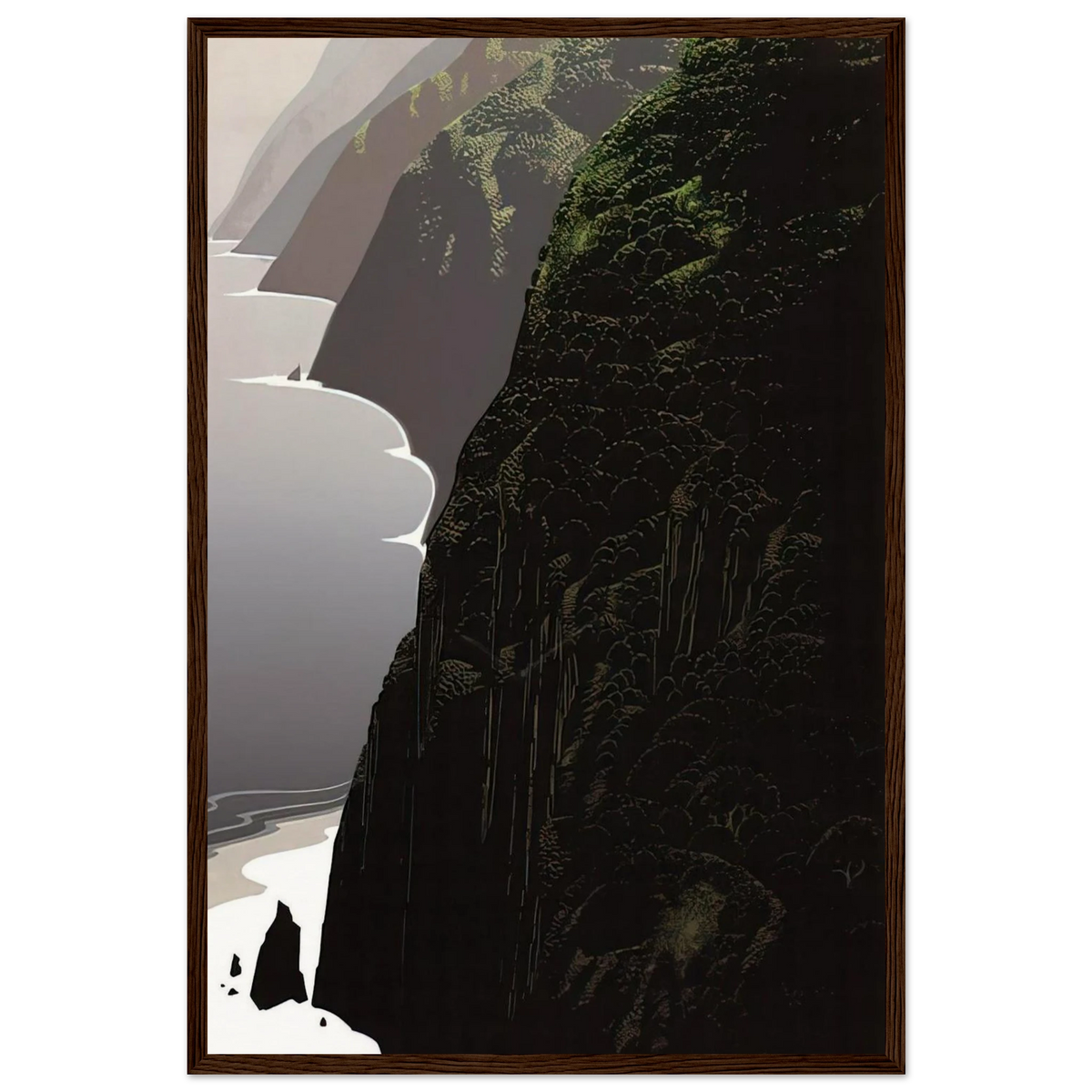 Big Sur Coastline Framed Poster | Eyvind Earle Framed Prints Wall Art | Eyvind Earle Prints