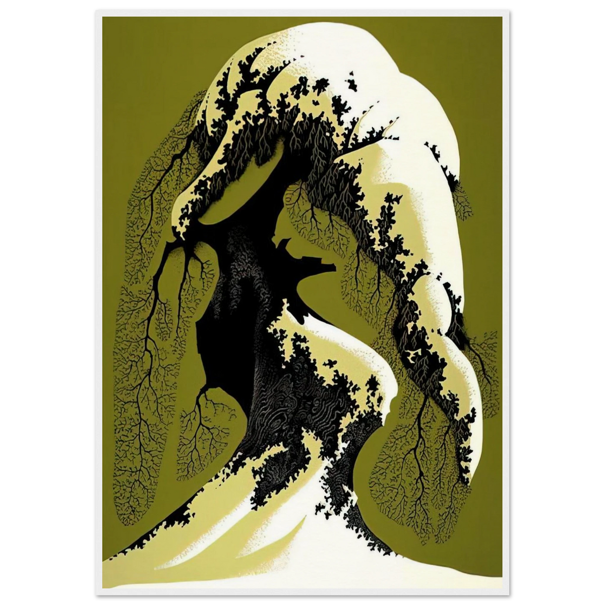 Snow Laden Framed Poster | Eyvind Earle Framed Prints Wall Art | Eyvind Earle Prints