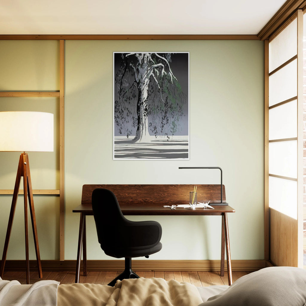 Fir Tree In Snow Framed Poster | Eyvind Earle Framed Prints Wall Art | Eyvind Earle Prints
