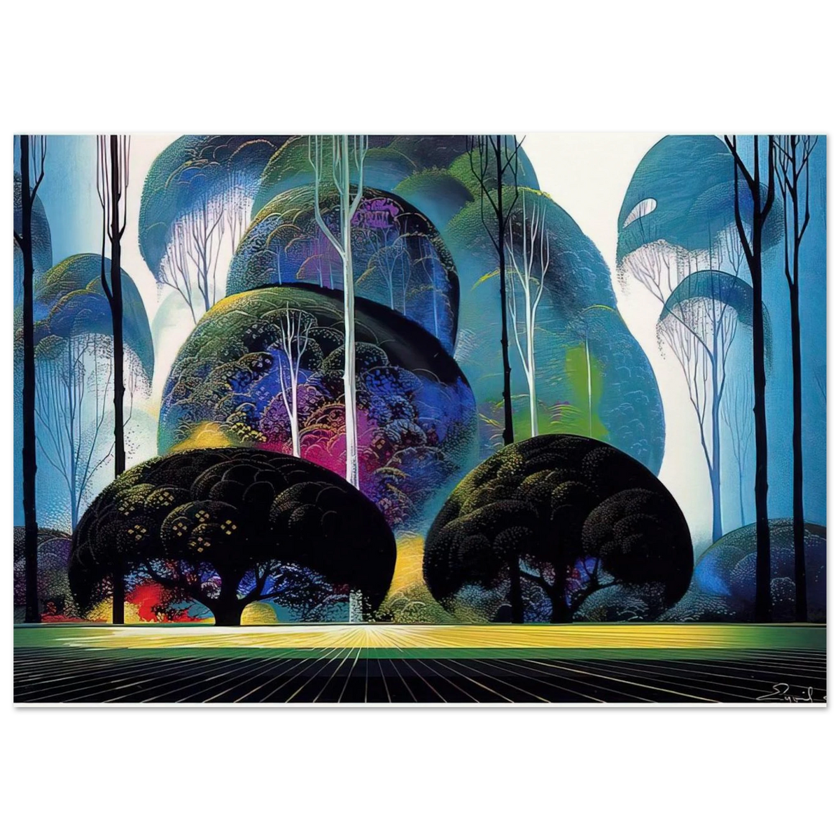 Green Forest Poster | Eyvind Earle Poster | Eyvind Earle Prints