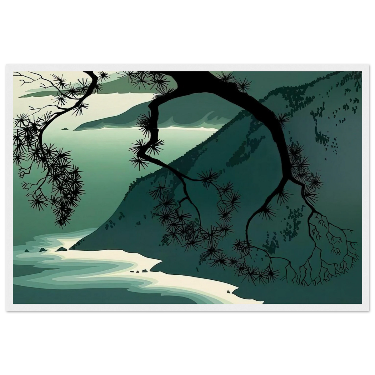 Quiet Evening Framed Poster | Eyvind Earle Framed Prints Wall Art | Eyvind Earle Prints