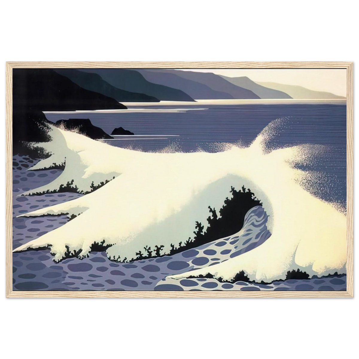 The White Wave Framed Poster | Eyvind Earle Framed Prints Wall Art | Eyvind Earle Prints