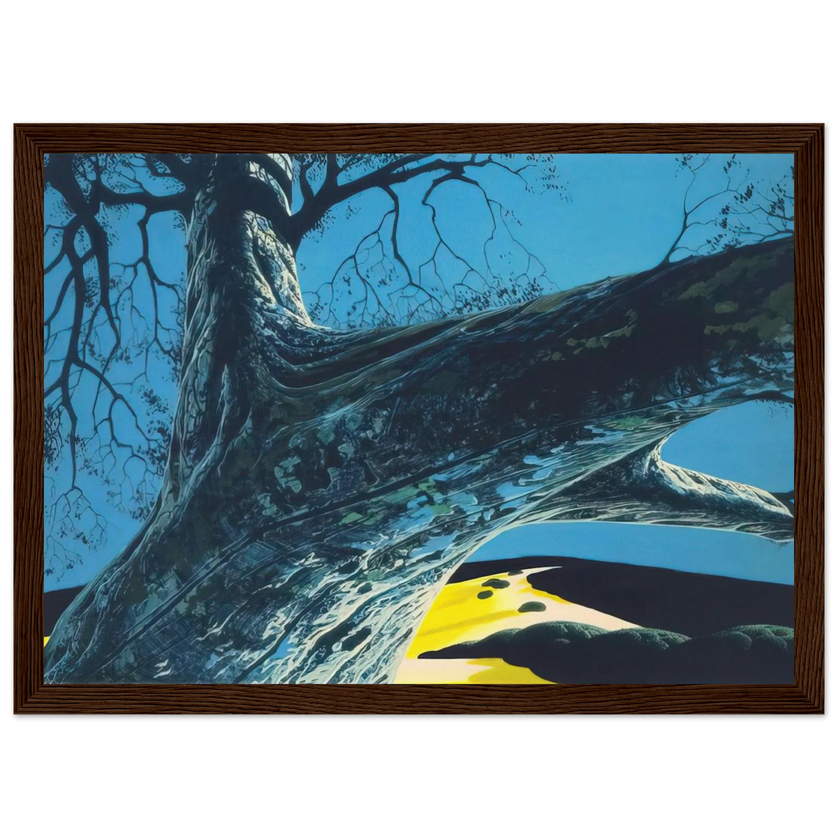 Distant Meadow Framed Poster | Eyvind Earle Framed Prints Wall Art | Eyvind Earle Prints