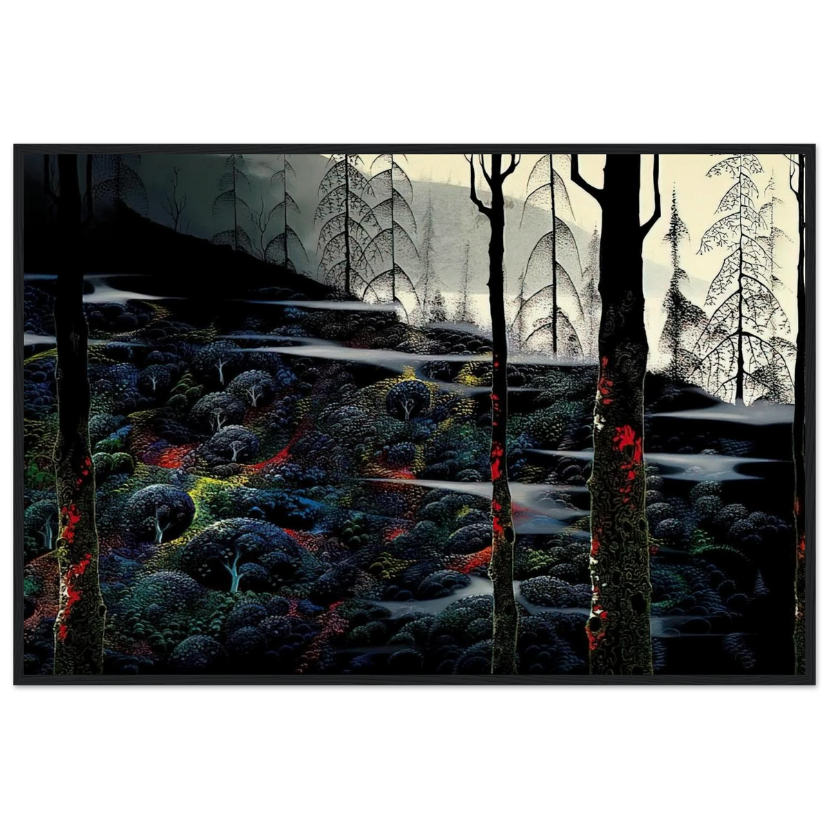 Dawn's First Light Framed Poster | Eyvind Earle Framed Prints Wall Art | Eyvind Earle Prints