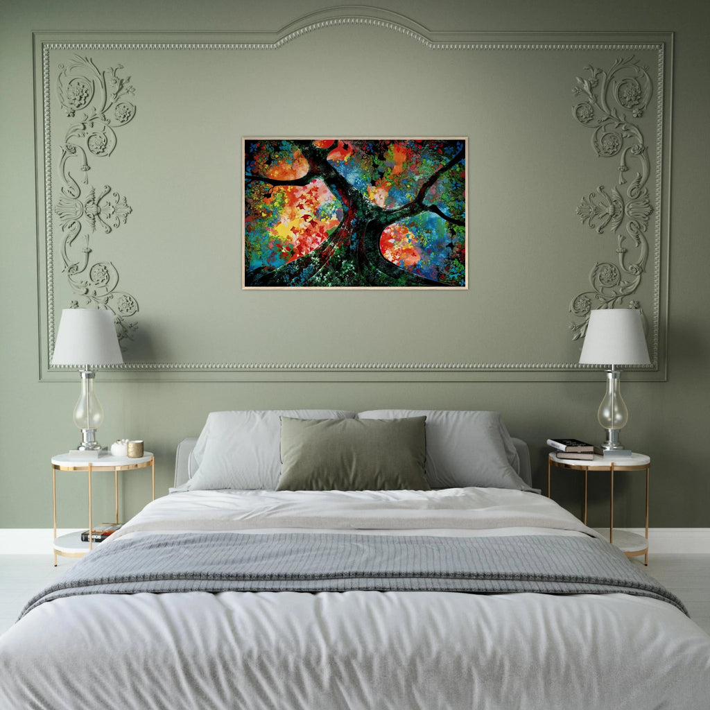 Waves of Golden Fire Framed Poster | Eyvind Earle Framed Prints Wall Art | Eyvind Earle Prints