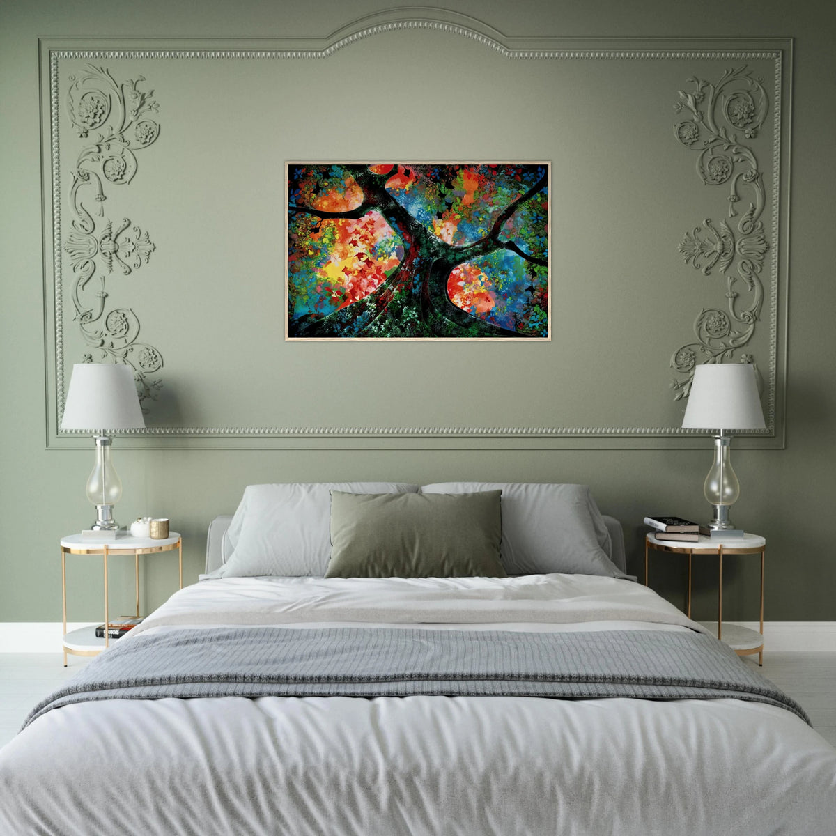 Waves of Golden Fire Framed Poster | Eyvind Earle Framed Prints Wall Art | Eyvind Earle Prints