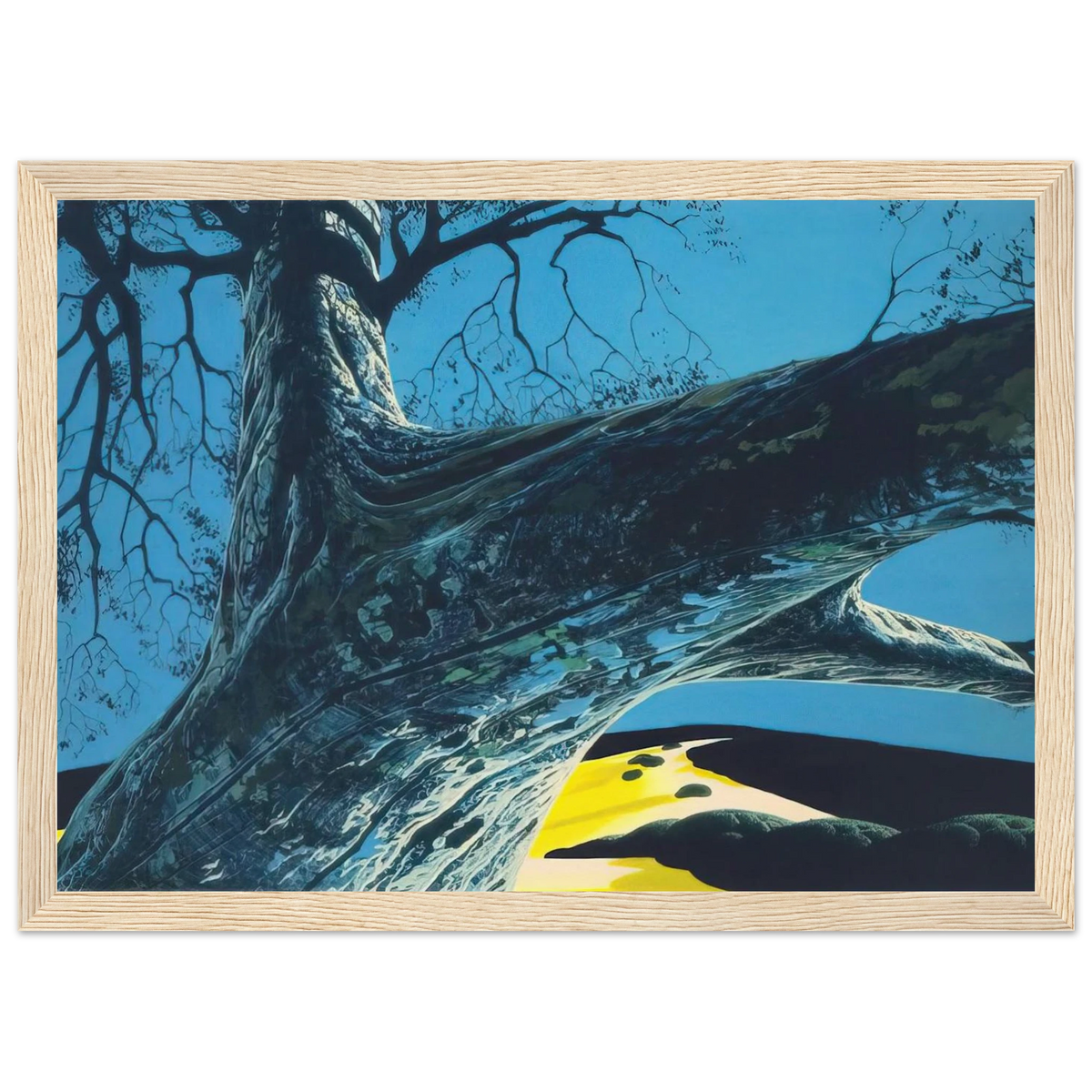 Distant Meadow Framed Poster | Eyvind Earle Framed Prints Wall Art | Eyvind Earle Prints