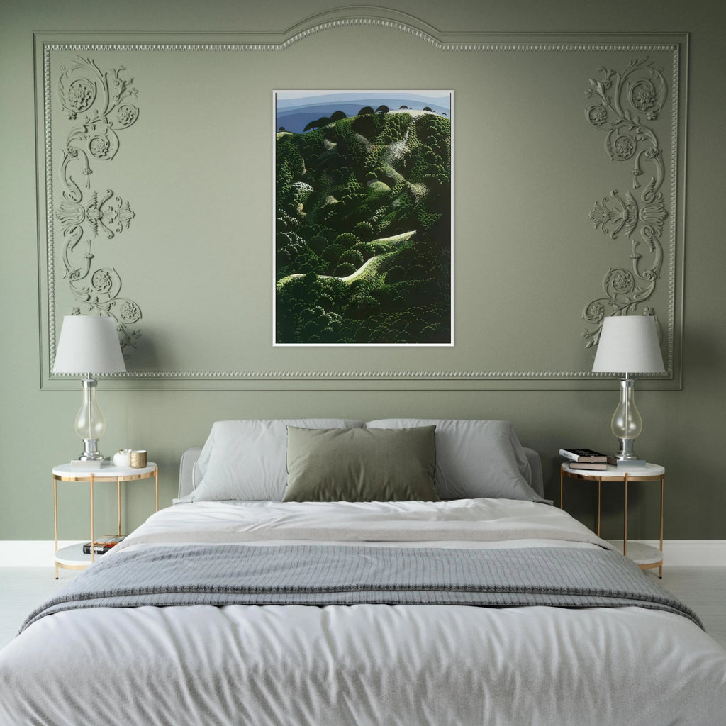 Santa Barbara Mountains Framed Poster | Eyvind Earle Framed Prints Wall Art | Eyvind Earle Prints
