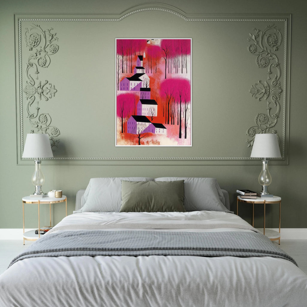 Autumn Sunset Framed Poster | Eyvind Earle Framed Prints Wall Art | Eyvind Earle Prints