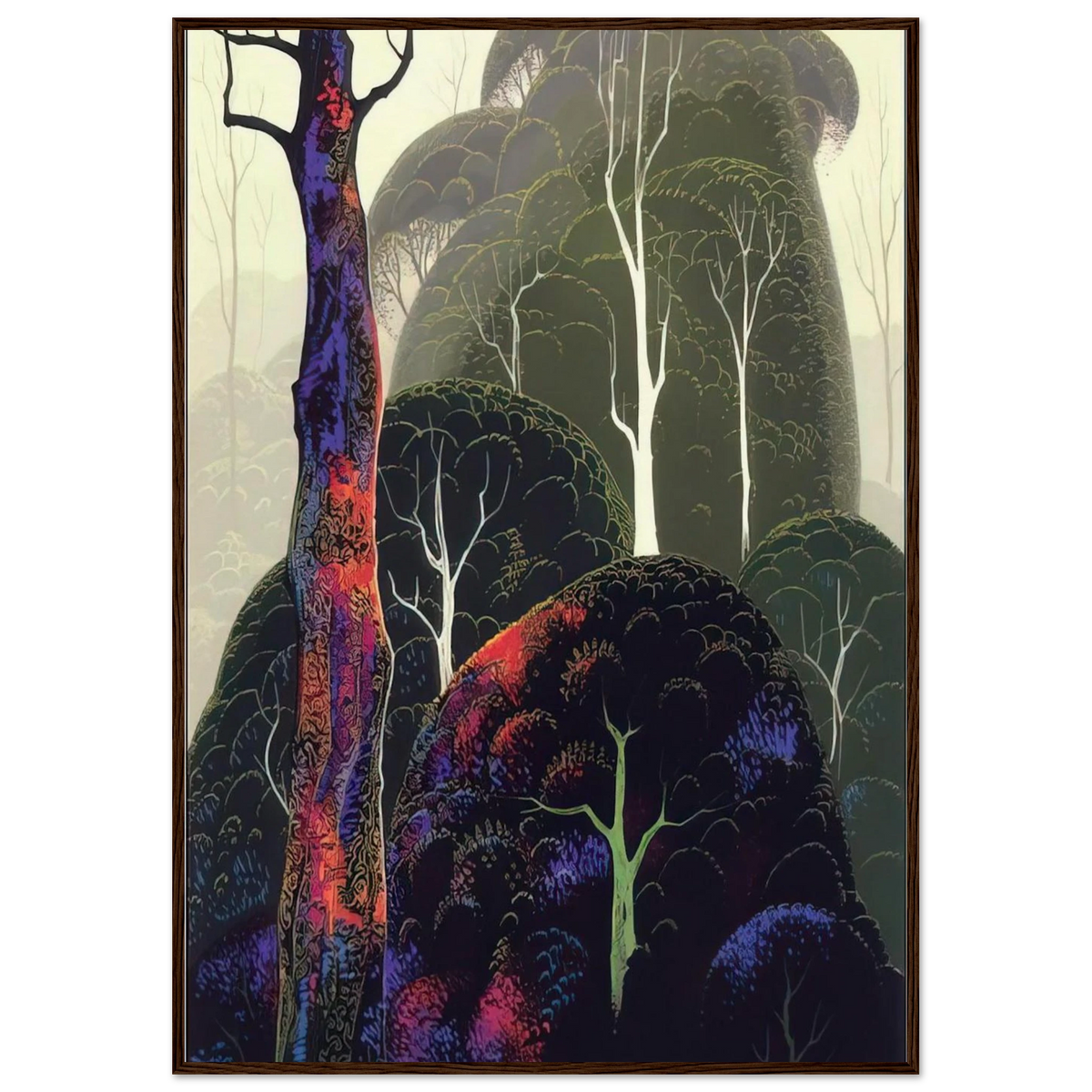 Early Autumn Framed Poster | Eyvind Earle Framed Prints Wall Art | Eyvind Earle Prints