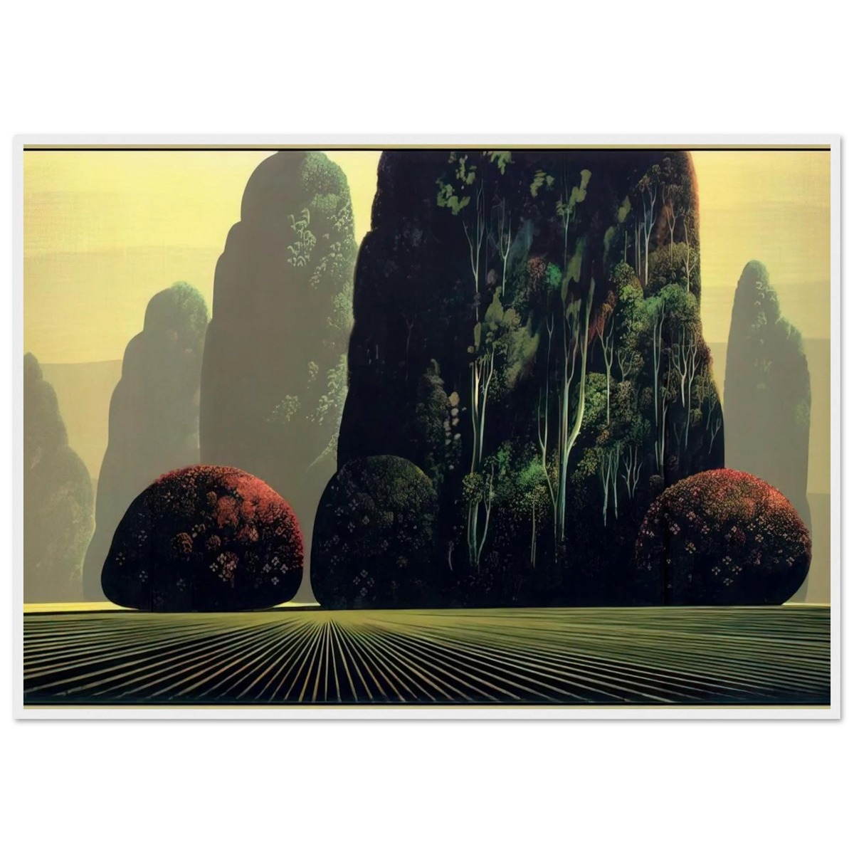 Autumn Eucalyptus Framed Poster | Eyvind Earle Framed Prints Wall Art | Eyvind Earle Prints