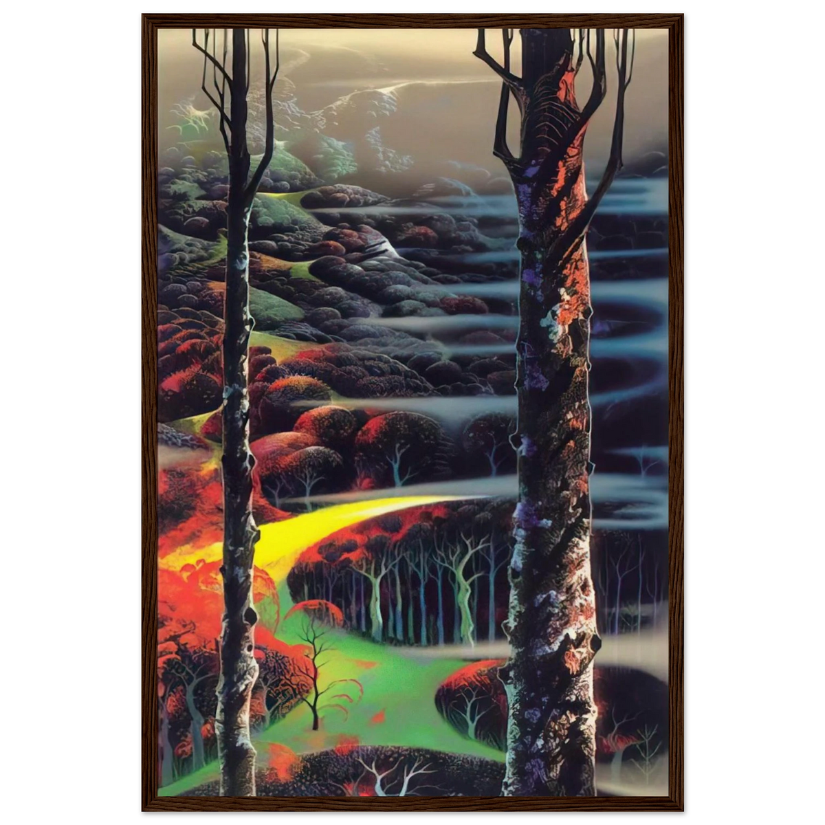 A Touch of Autumn Framed Poster | Eyvind Earle Framed Prints Wall Art | Eyvind Earle Prints