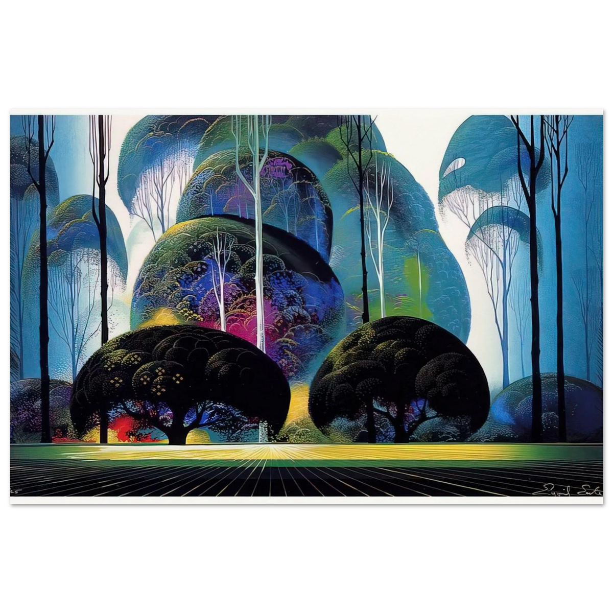 Green Forest Poster | Eyvind Earle Poster | Eyvind Earle Prints
