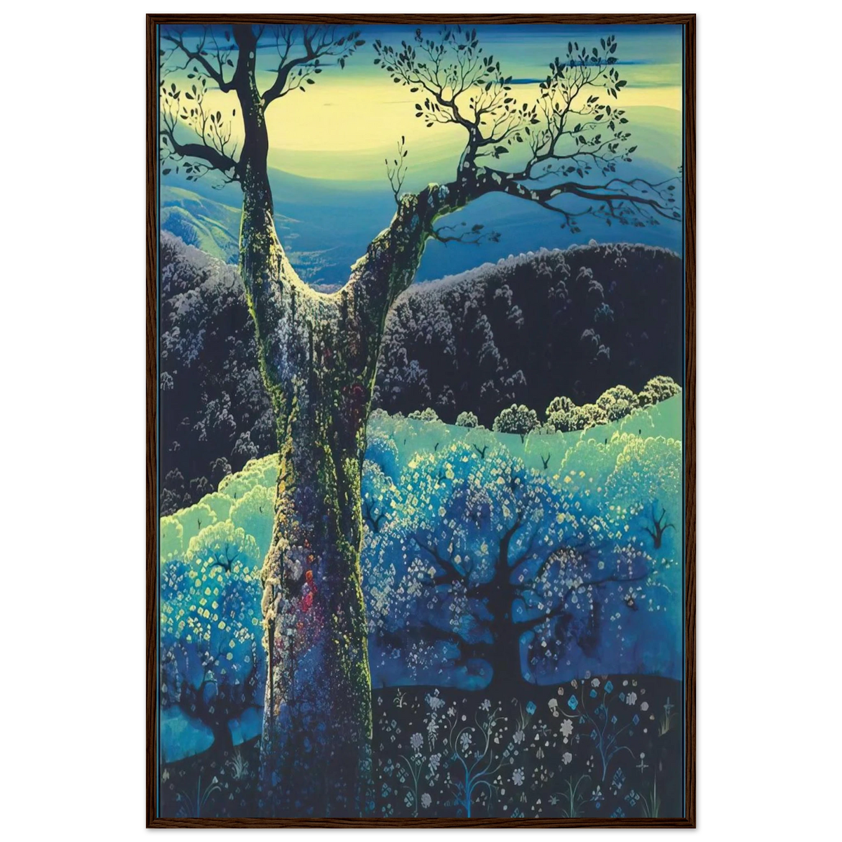 Orchard in Bloom Framed Poster | Eyvind Earle Framed Prints Wall Art | Eyvind Earle Prints