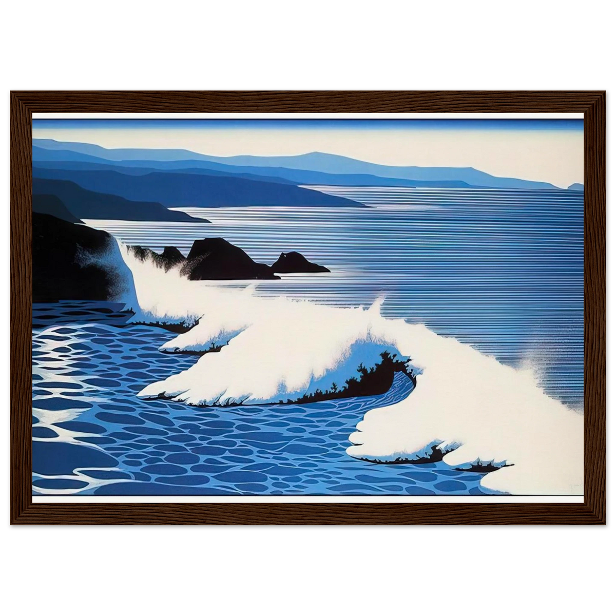 The Wave Framed Poster | Eyvind Earle Framed Prints Wall Art | Eyvind Earle Prints