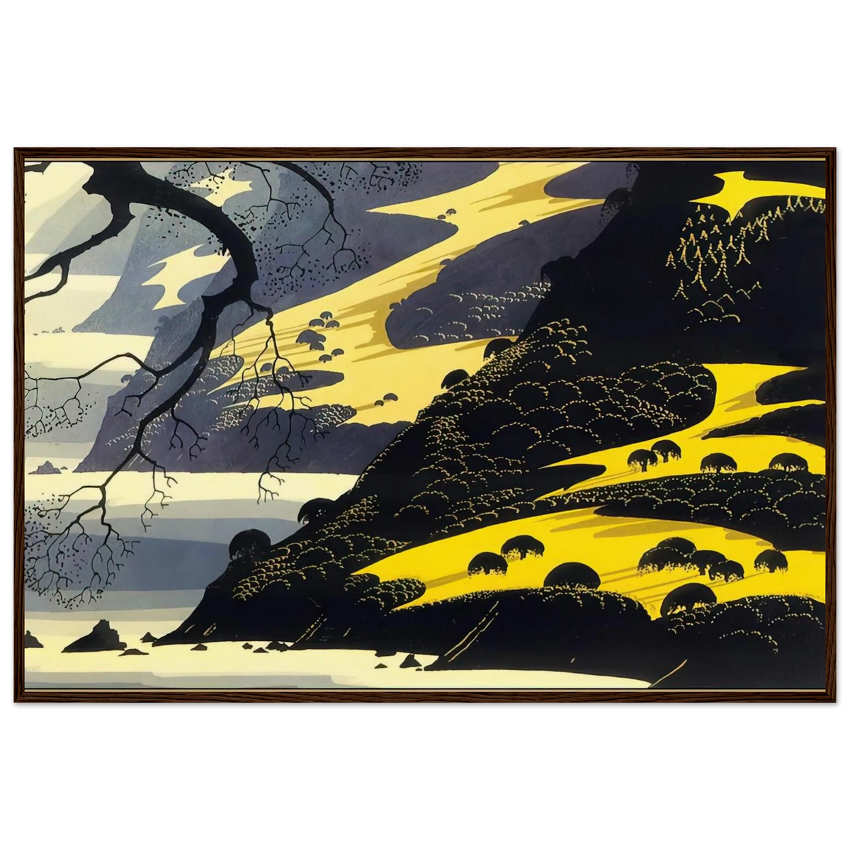 Coastal Fog Framed Poster | Eyvind Earle Framed Prints Wall Art | Eyvind Earle Prints