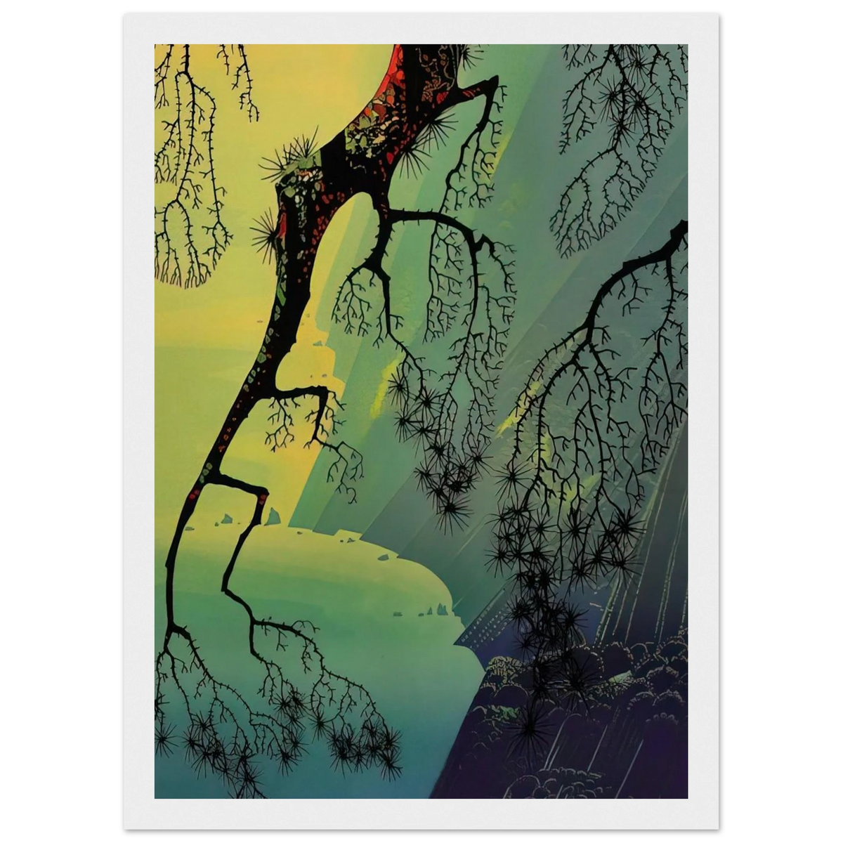 Fog Mist Framed Poster | Eyvind Earle Framed Prints Wall Art | Eyvind Earle Prints