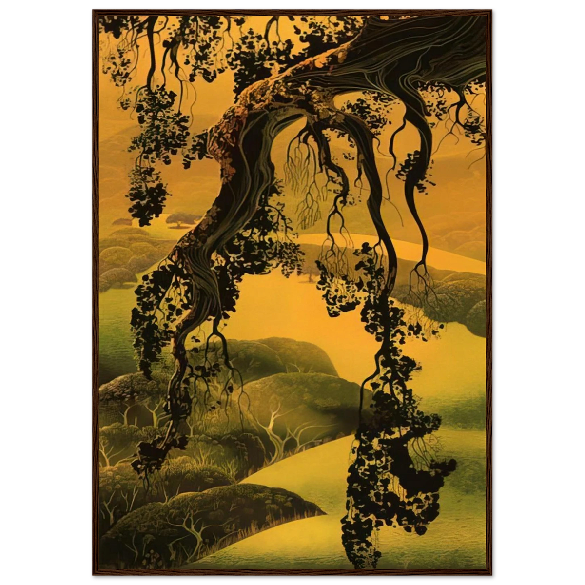 Yorktown Branch Framed Poster | Eyvind Earle Framed Prints Wall Art | Eyvind Earle Prints