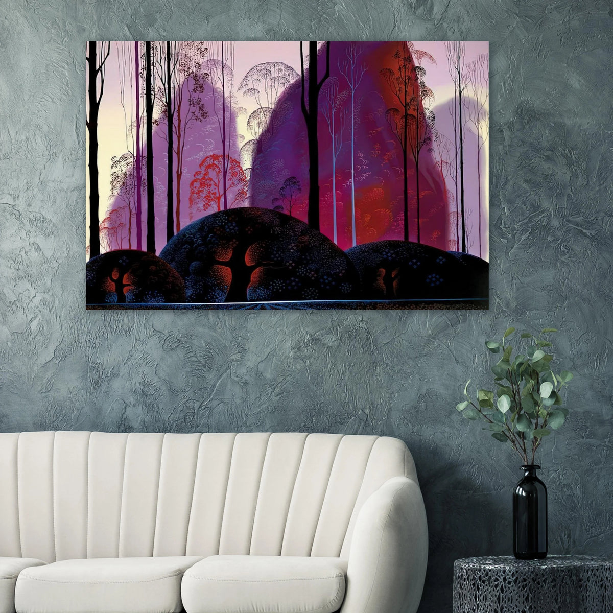 Mauve, Red and Purple Poster | Eyvind Earle Poster | Eyvind Earle Prints