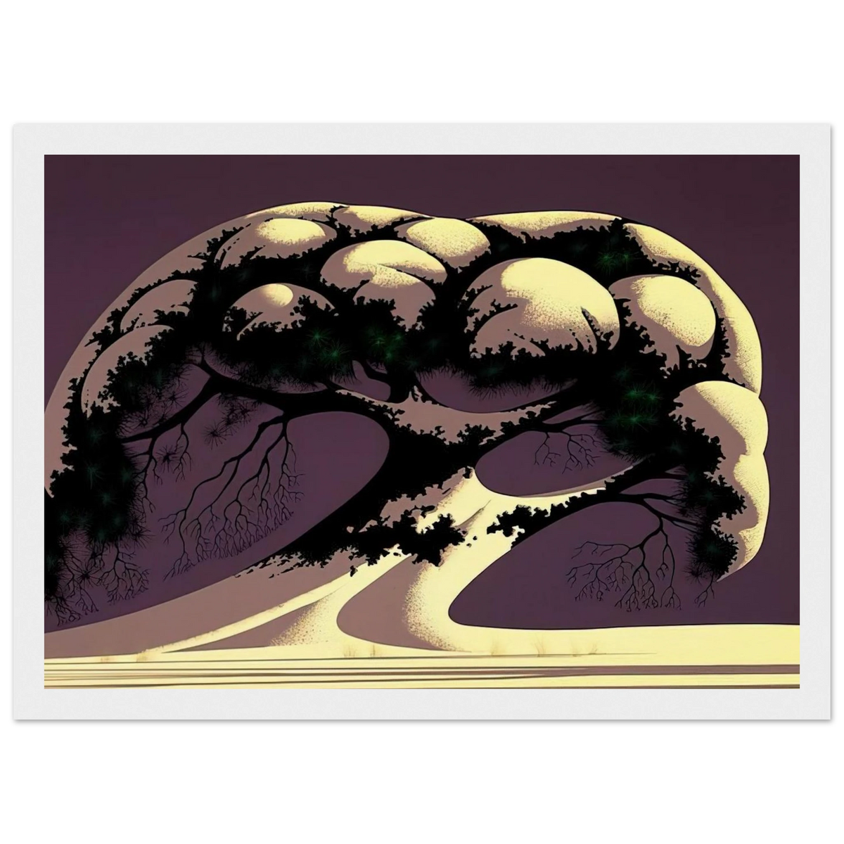 Snow Tree Framed Poster | Eyvind Earle Framed Prints Wall Art | Eyvind Earle Prints