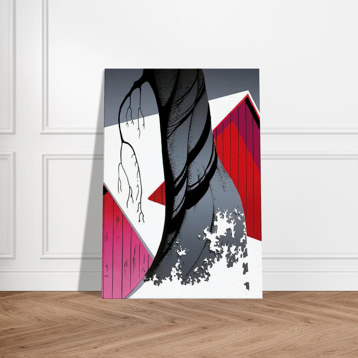 Red Barn and Grey Sky Canvas | Eyvind Earle Canvas | Eyvind Earle Prints