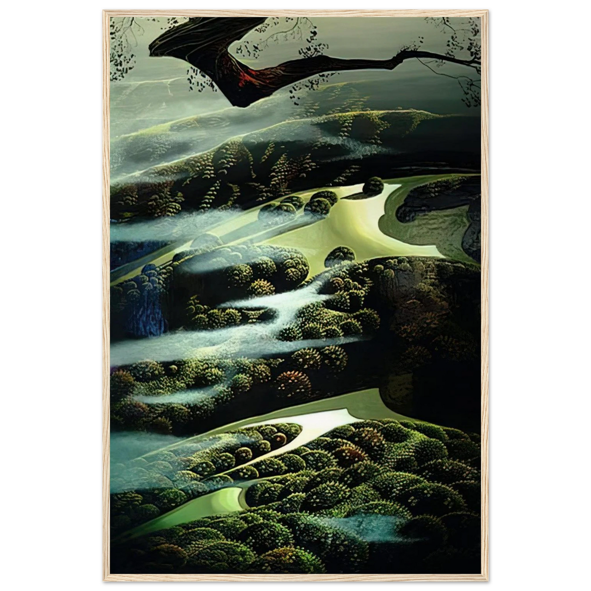 Carmel Valley Memory Framed Poster | Eyvind Earle Framed Prints Wall Art | Eyvind Earle Prints