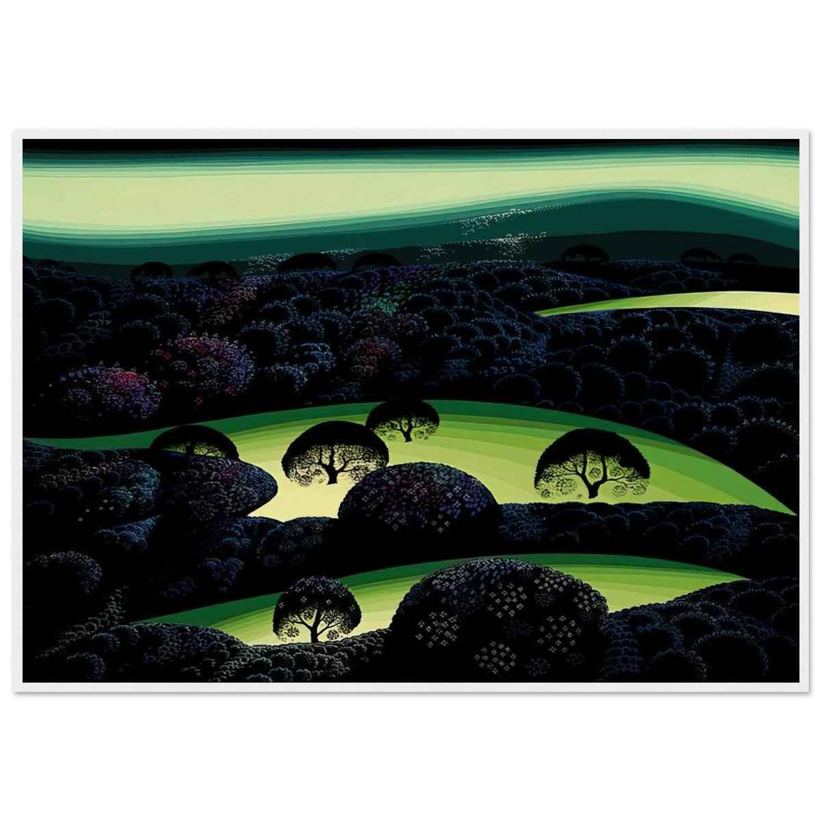 Nocturne Framed Poster | Eyvind Earle Framed Prints Wall Art | Eyvind Earle Prints