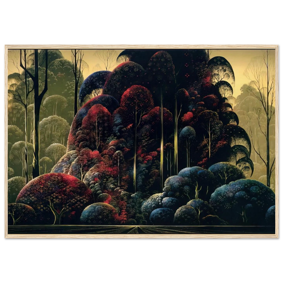 Wind Breaks Framed Poster | Eyvind Earle Framed Prints Wall Art | Eyvind Earle Prints