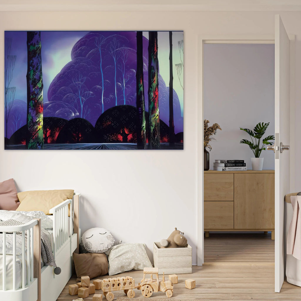 Purple Sunset Poster | Eyvind Earle Poster | Eyvind Earle Prints