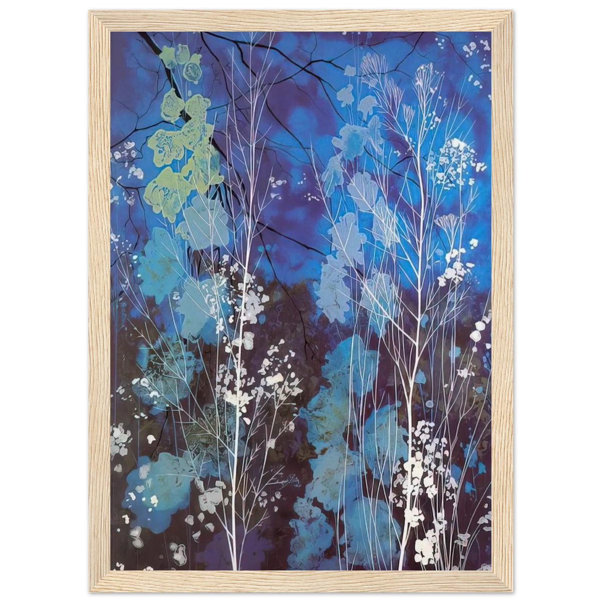 Delphinium Framed Poster | Eyvind Earle Framed Prints Wall Art | Eyvind Earle Prints