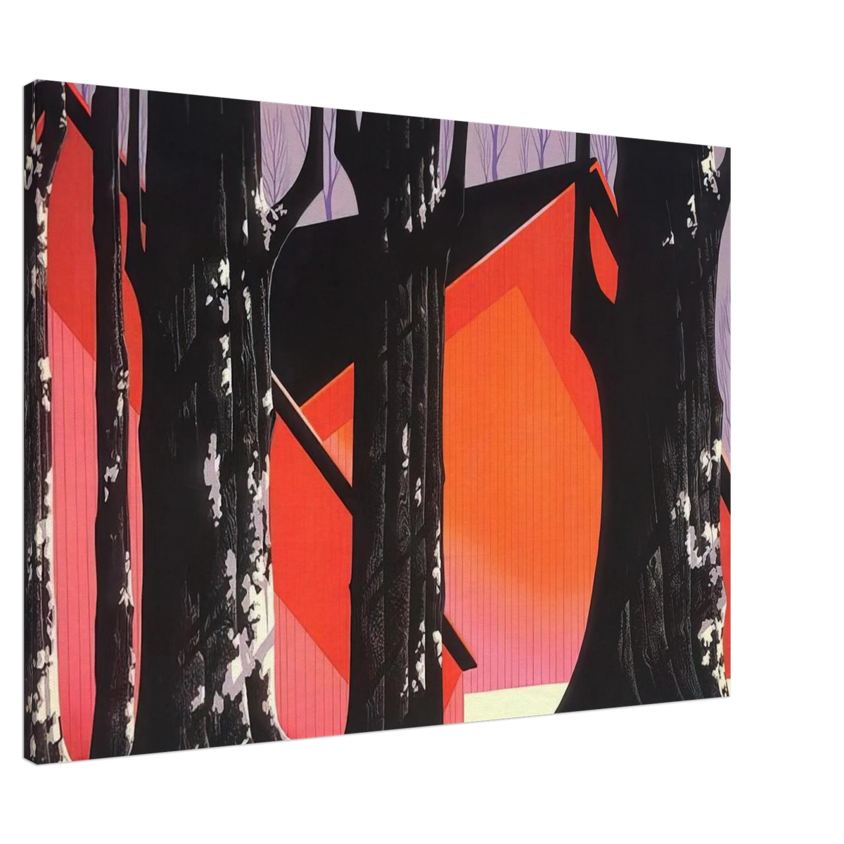 Winter Barnyard Canvas | Eyvind Earle Canvas | Eyvind Earle Prints