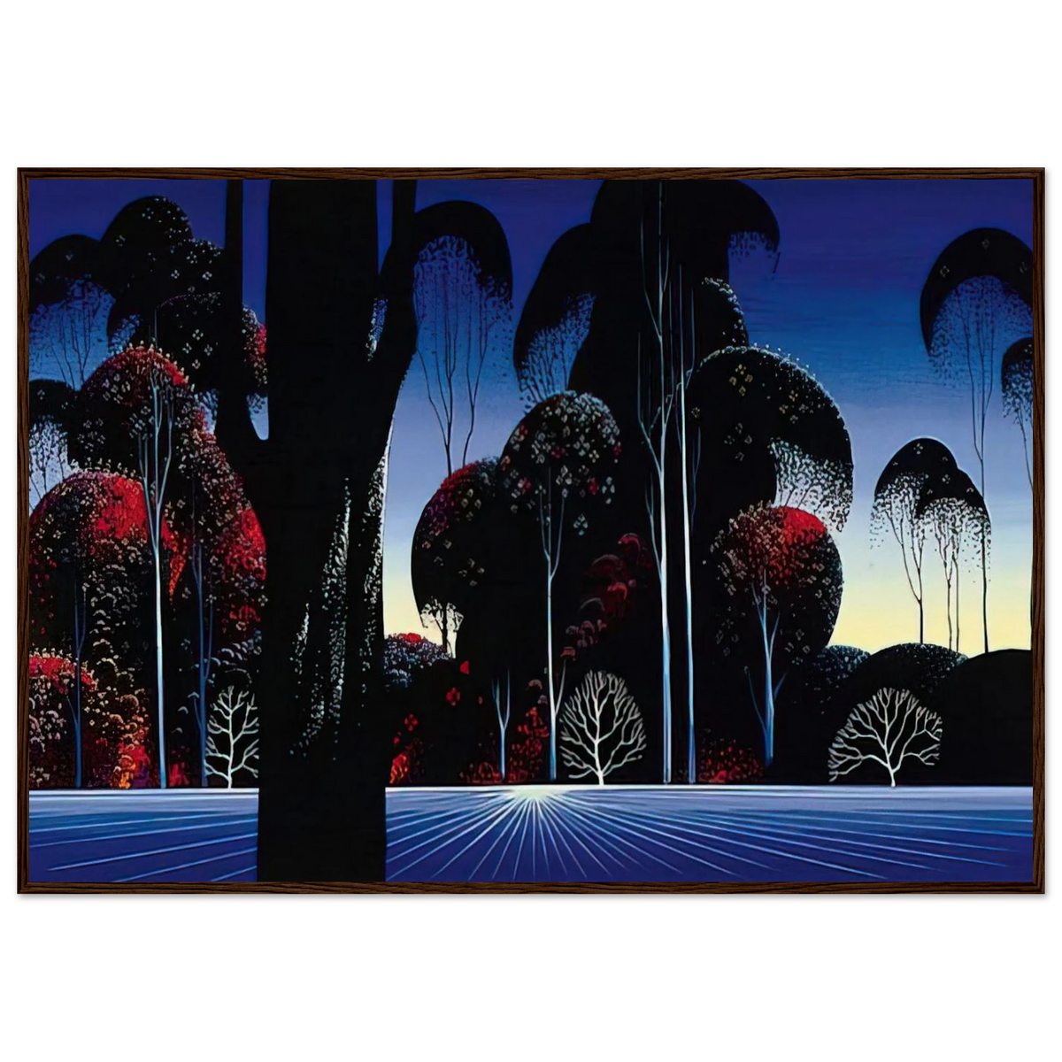 Dark Silence Framed Poster | Eyvind Earle Framed Prints Wall Art | Eyvind Earle Prints