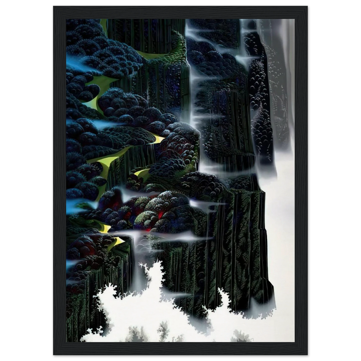 Sea Cliffs Rising Framed Poster | Eyvind Earle Framed Prints Wall Art | Eyvind Earle Prints