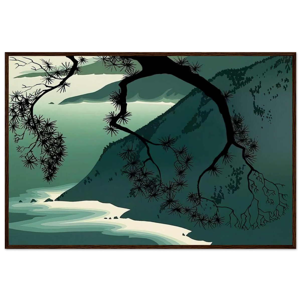 Quiet Evening Framed Poster | Eyvind Earle Framed Prints Wall Art | Eyvind Earle Prints