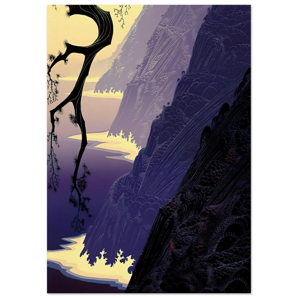 Purple Mist Poster | Eyvind Earle Poster | Eyvind Earle Prints