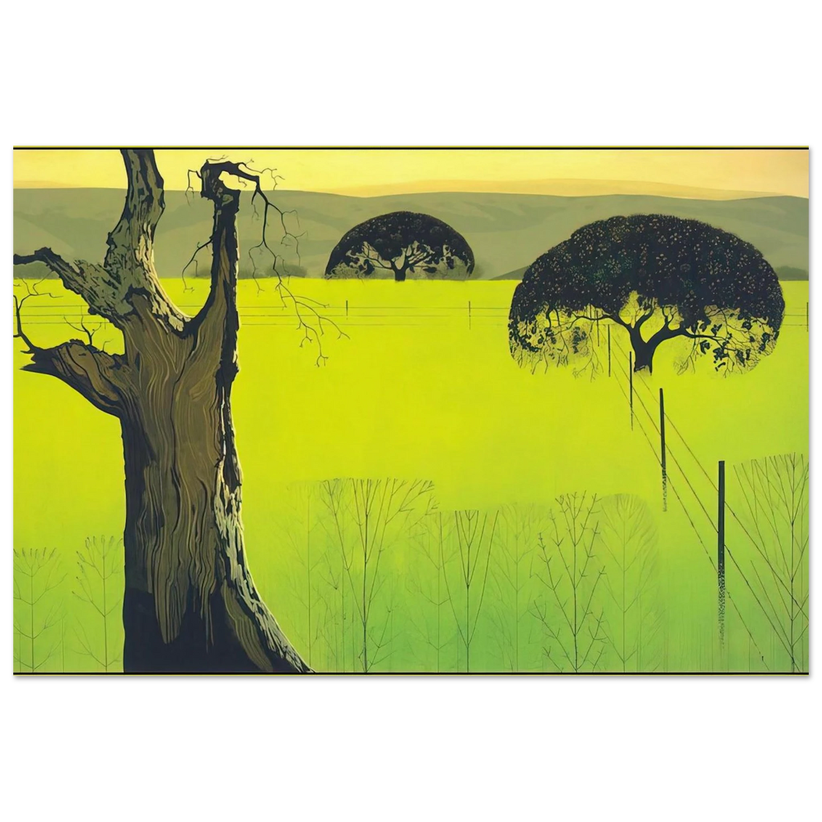 Mustard Field Poster | Eyvind Earle Poster | Eyvind Earle Prints