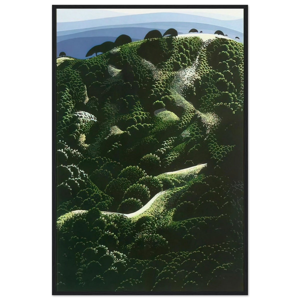 Santa Barbara Mountains Framed Poster | Eyvind Earle Framed Prints Wall Art | Eyvind Earle Prints