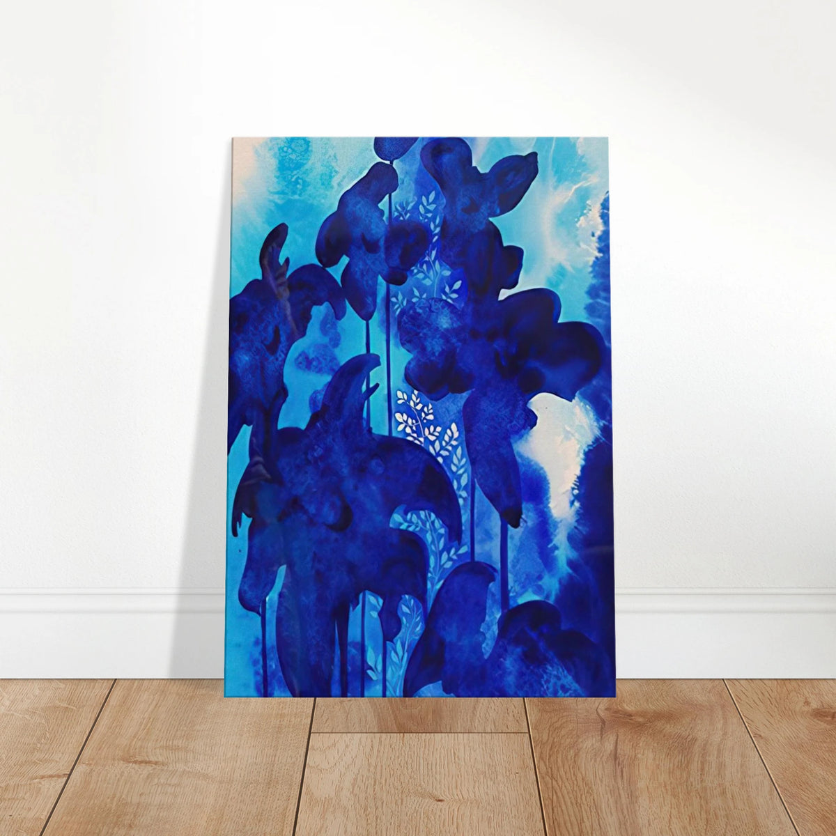 Blue Floral Canvas | Eyvind Earle Canvas | Eyvind Earle Prints