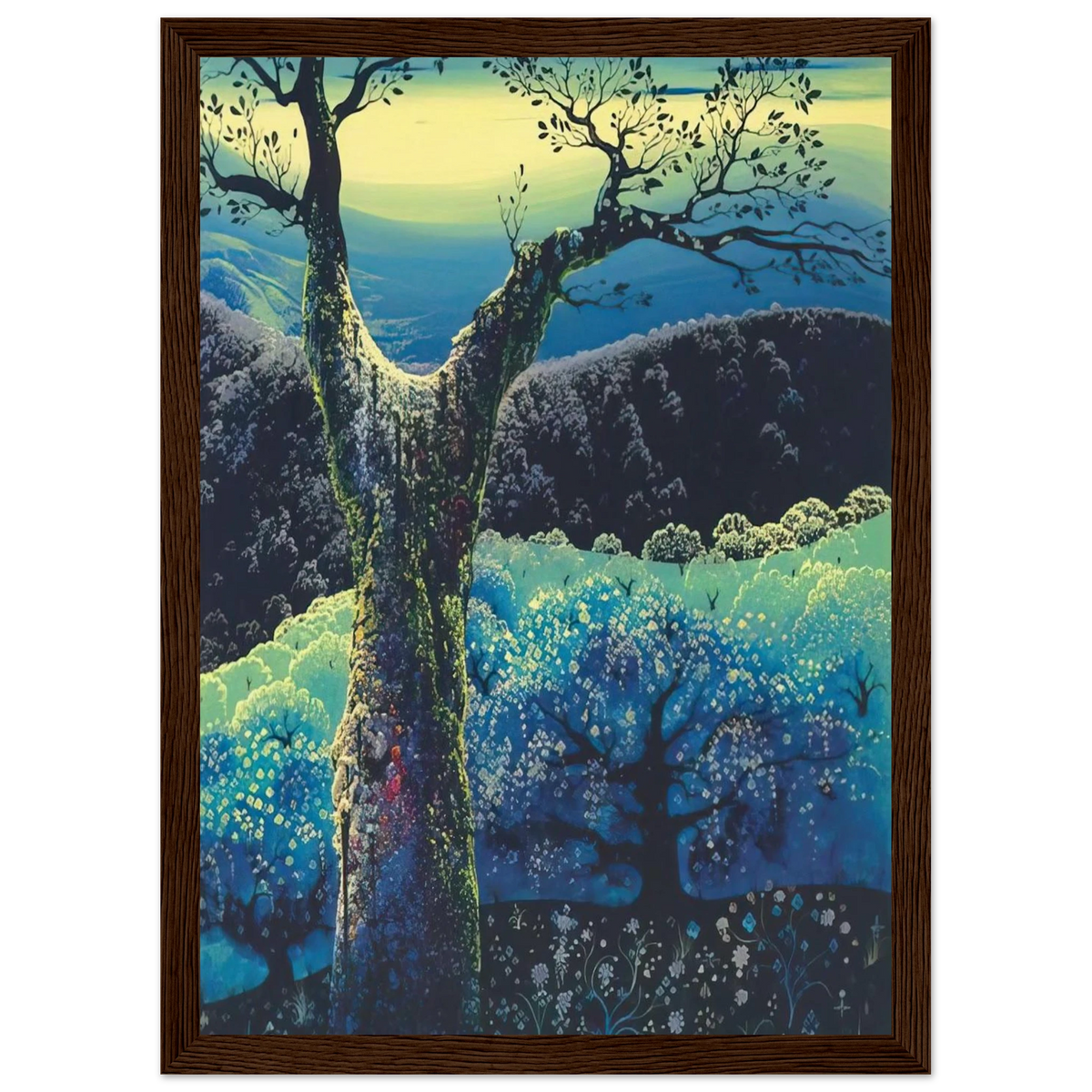 Orchard in Bloom Framed Poster | Eyvind Earle Framed Prints Wall Art | Eyvind Earle Prints