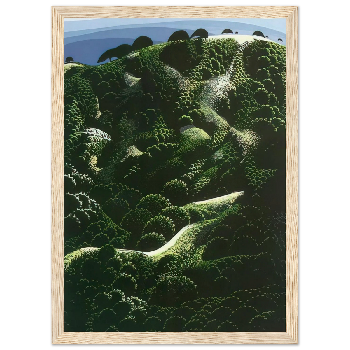 Santa Barbara Mountains Framed Poster | Eyvind Earle Framed Prints Wall Art | Eyvind Earle Prints