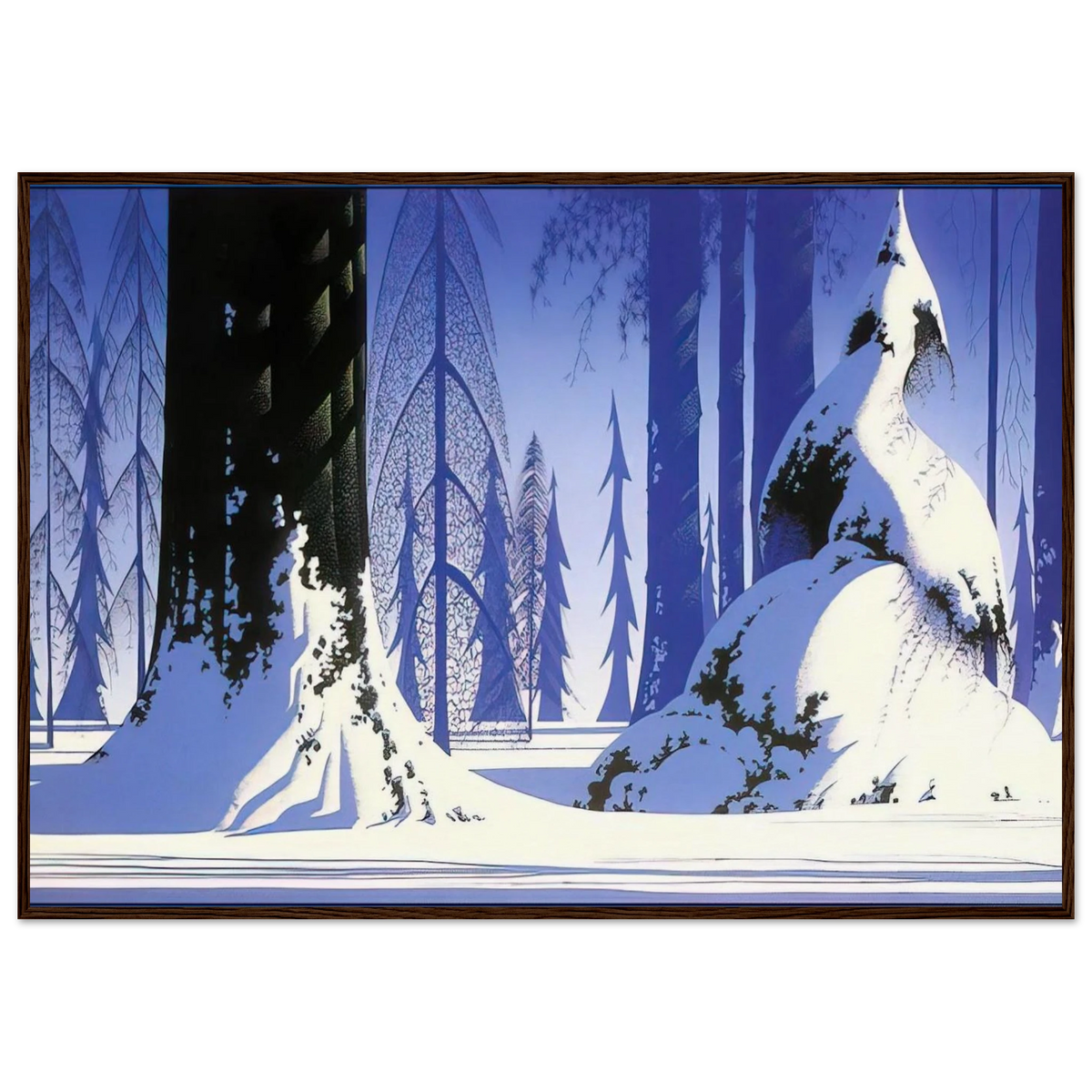 Winter Framed Poster | Eyvind Earle Framed Prints Wall Art | Eyvind Earle Prints