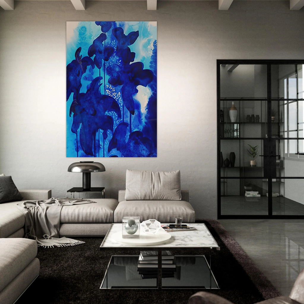 Blue Floral Poster | Eyvind Earle Poster | Eyvind Earle Prints