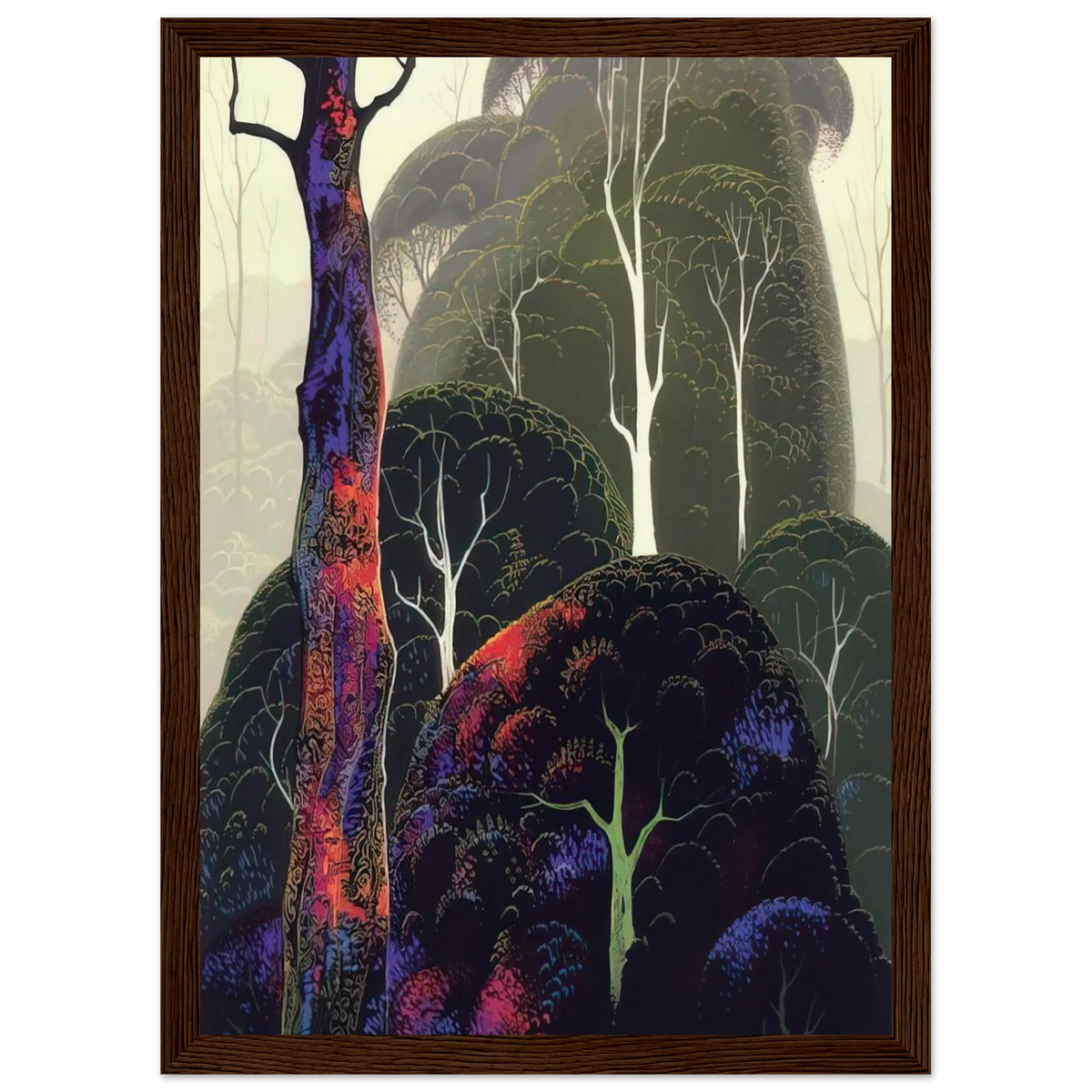 Early Autumn Framed Poster | Eyvind Earle Framed Prints Wall Art | Eyvind Earle Prints