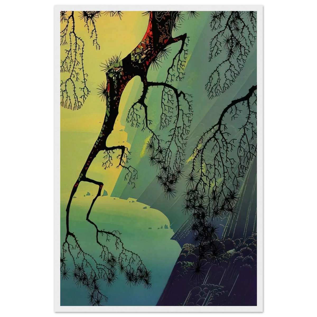 Fog Mist Framed Poster | Eyvind Earle Framed Prints Wall Art | Eyvind Earle Prints