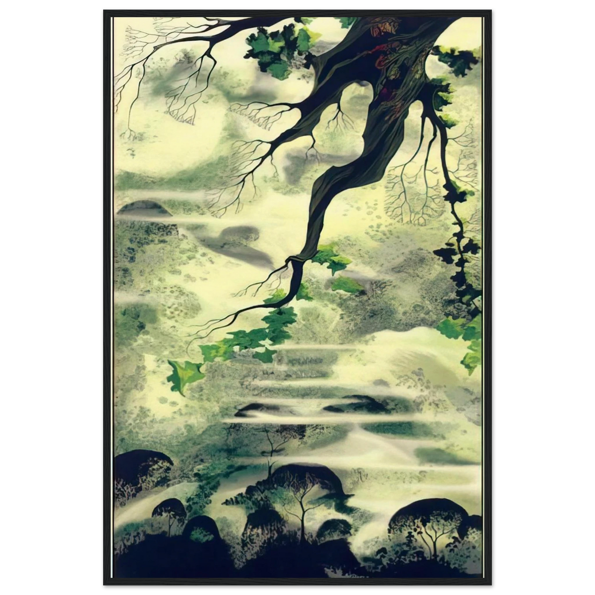 Fog Bound Framed Poster | Eyvind Earle Framed Prints Wall Art | Eyvind Earle Prints