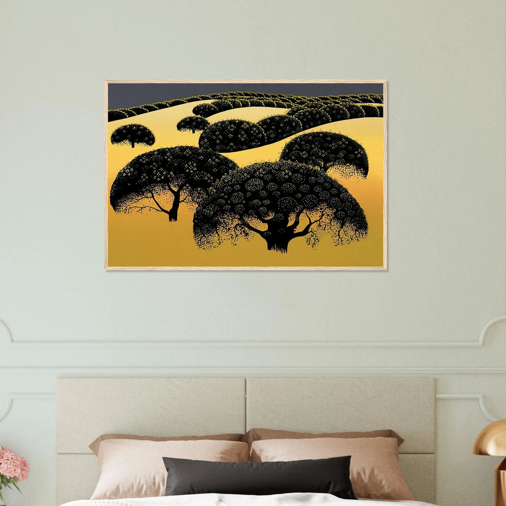 Santa Ynez Oaks Framed Poster | Eyvind Earle Framed Prints Wall Art | Eyvind Earle Prints