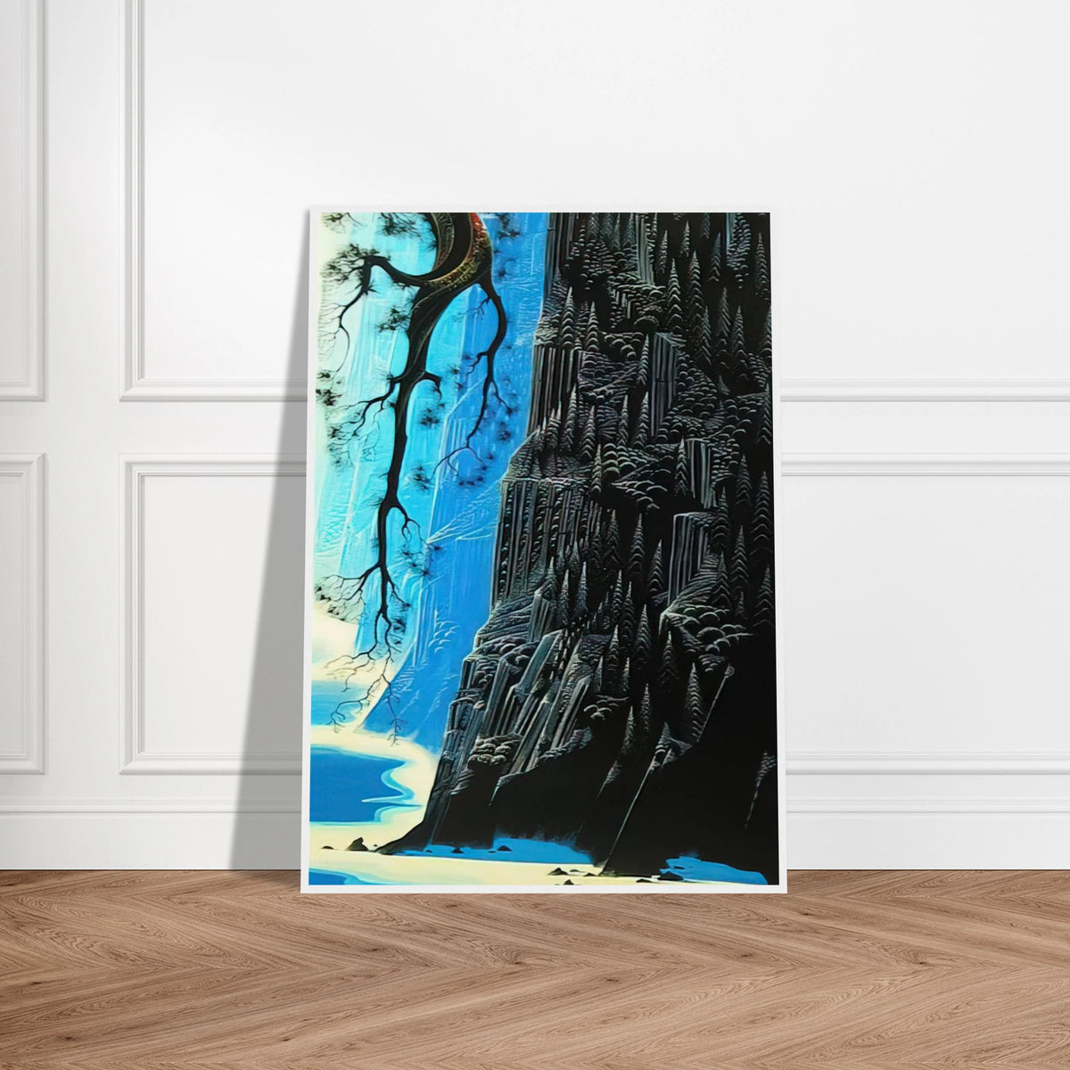Cliffs Ascending Framed Poster | Eyvind Earle Framed Prints Wall Art | Eyvind Earle Prints