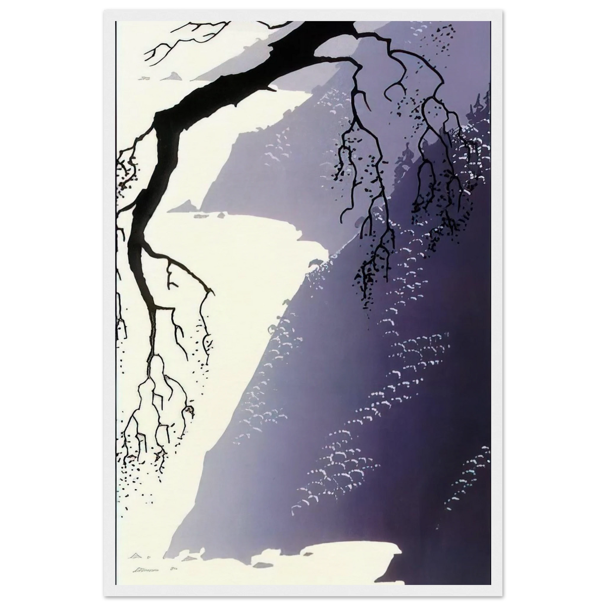 Gray Mist Framed Poster | Eyvind Earle Framed Prints Wall Art | Eyvind Earle Prints