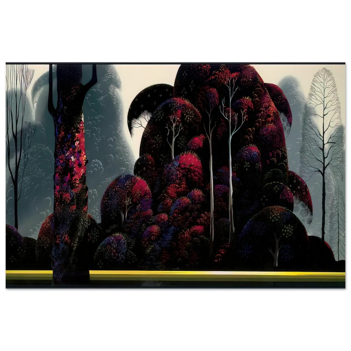Crimson Eucalyptus Poster | Eyvind Earle Poster | Eyvind Earle Prints