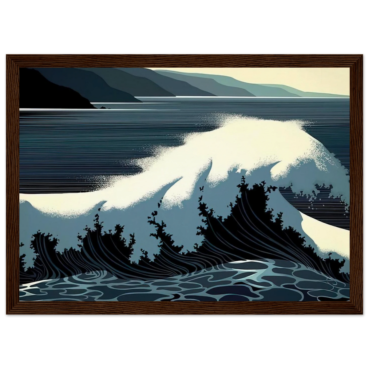 A Sounding of Surf Framed Poster | Eyvind Earle Framed Prints Wall Art | Eyvind Earle Prints